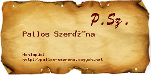 Pallos Szeréna névjegykártya